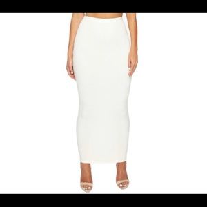 NWT naked wardrobe white midi skirt